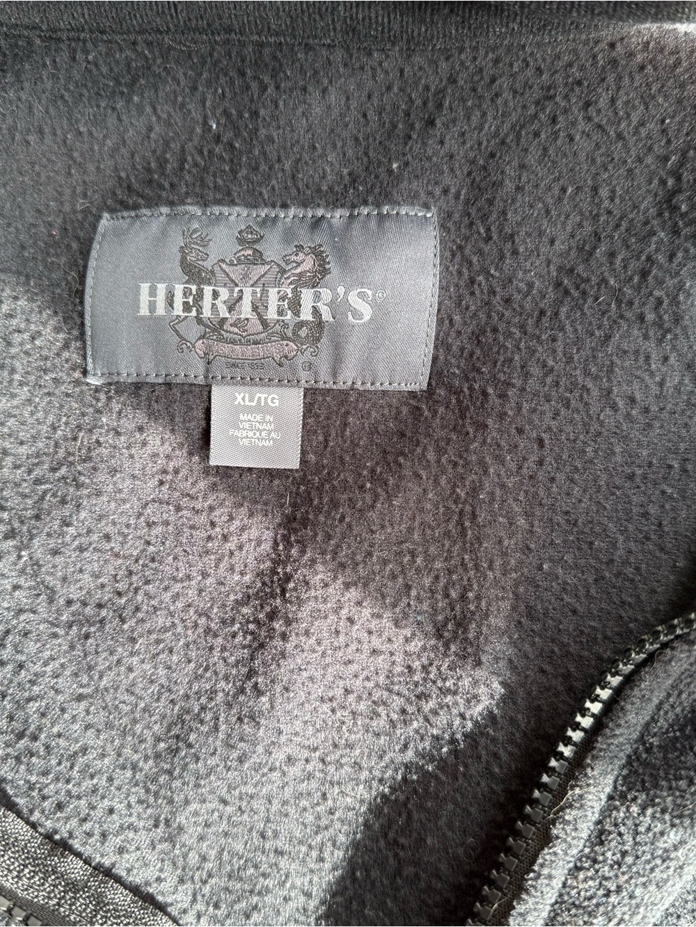 Herter's Black Fleece-Lined Jacket - XL/TG